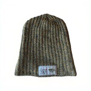 Love Your Melon Beanie Adult Yellow Blue Chunky Knit Slouchy Nashville Predators